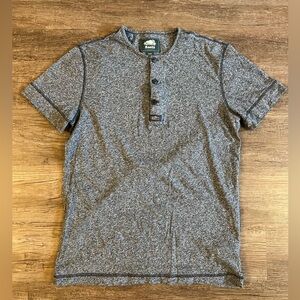 Roots Canada‎ Shirt Men's M Short Sleeve Cotton Beaver Logo Black D11